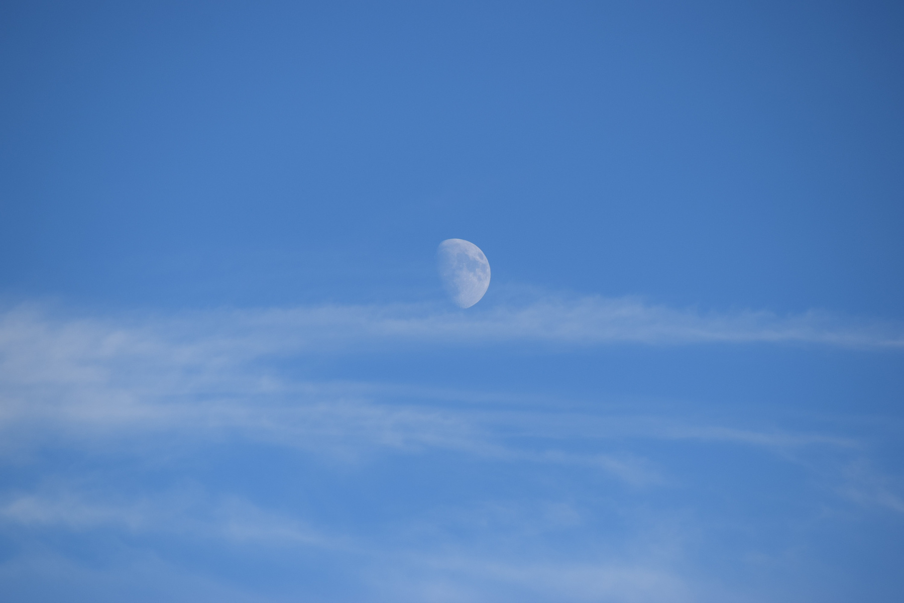 Luna, Clouds, Sky, Blue, Blue Sky, Mysterious